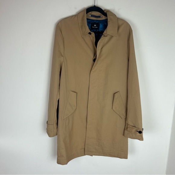 Paul Smith Mens Regular Fit Beige Trench Coat Size M - Picture 2 of 10